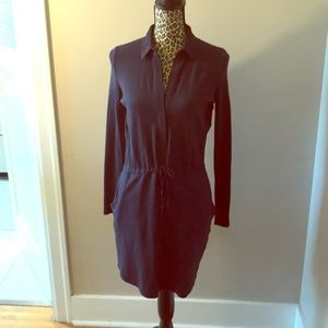 French Connection long sleeve Navy blue dress.